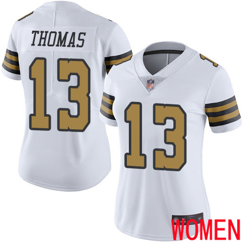 New Orleans Saints Limited White Women Michael Thomas Jersey NFL Football #13 Rush Vapor Untouchable Jersey